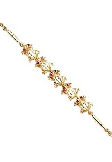 exquisite real gold glow in dark frog kids bracelet